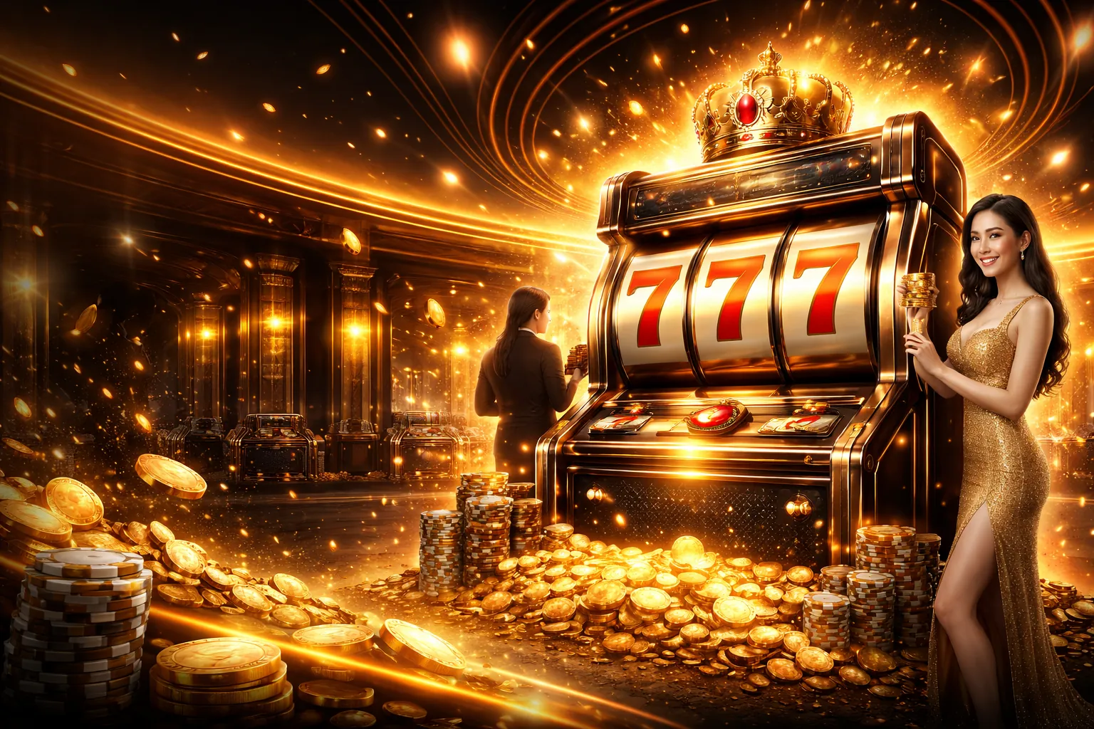 Hình ảnh nền game slot J88.best với các biểu tượng may mắn và tiền thưởng